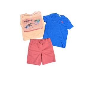 Kids Clothing Lot Gap Red Shorts 8 Abercrombie Kids M Blue Tee Southern Marsh S